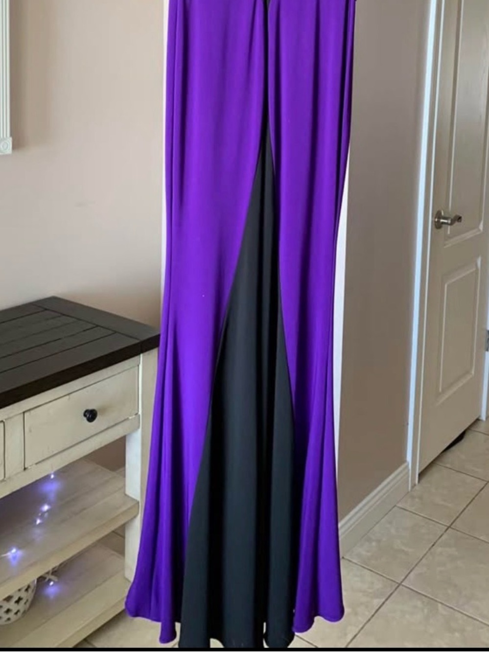 Madison James Sleeveless Black & Purple Formal Evening Gown - Picture 5 of 7